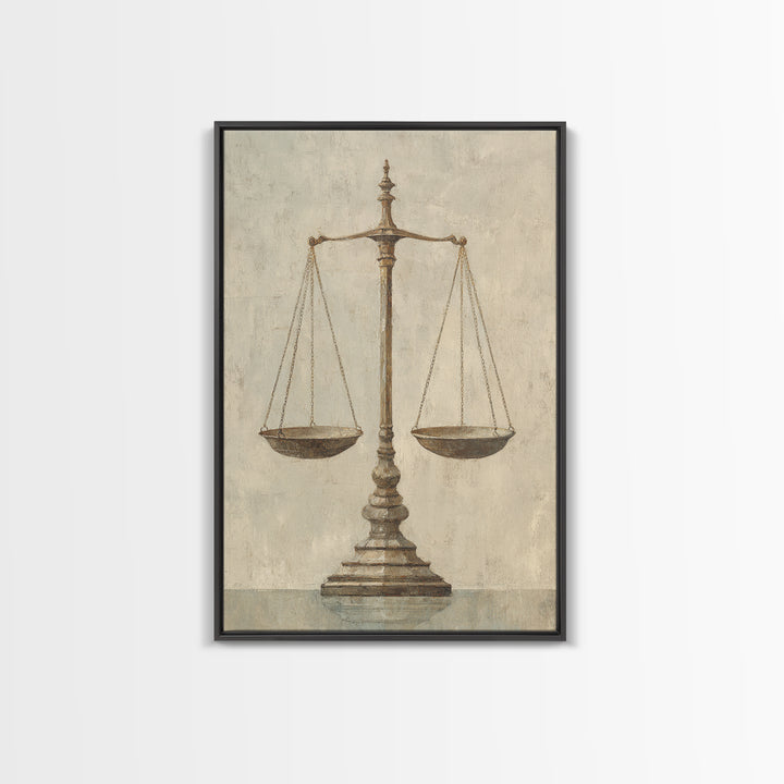 Classical Scales of Justice Canvas Print, Law Office Art, Art Print, Office Decor, Counsel, Printable Art, Office Wall Art, LOA-2x3-9