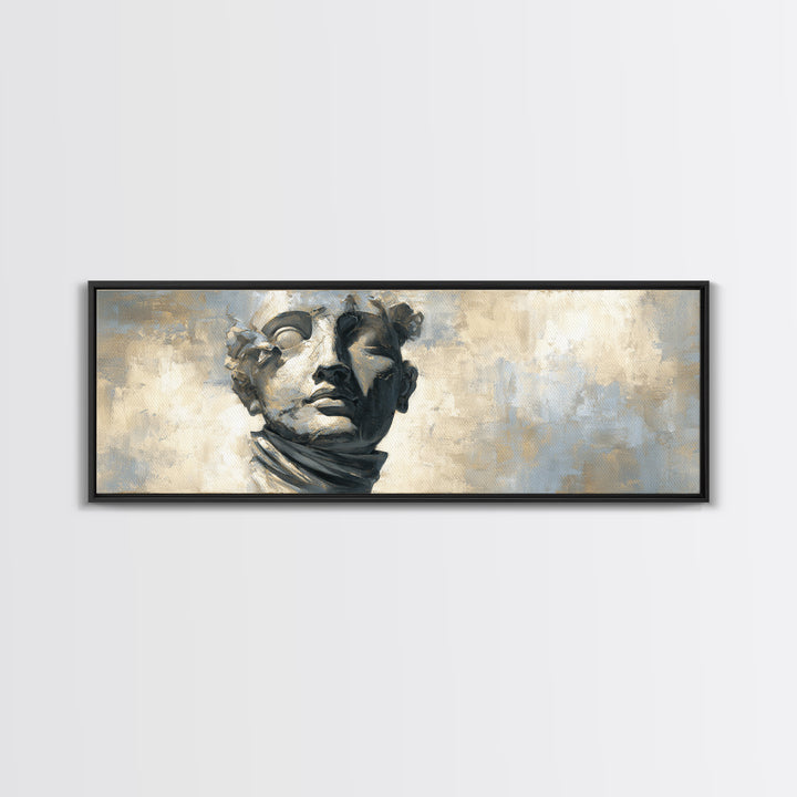 Classical Statue Bust Canvas Print, Law Office Art, Therapy Office Decor, Office Decor, Fine Art, Counsel, Home Decor, LOA-3x1-16