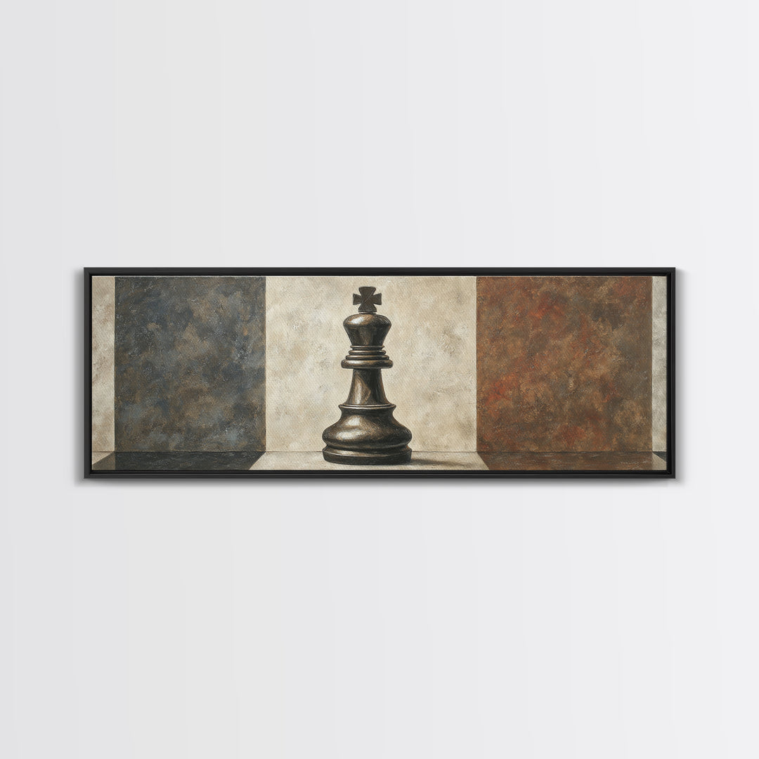 Single Chess King Canvas Print, Law Office Art, Decor, Office Decor, Fine Art, Counsel, Bookish Wall Art, Gifts for Lawyers, LOA-3x1-38