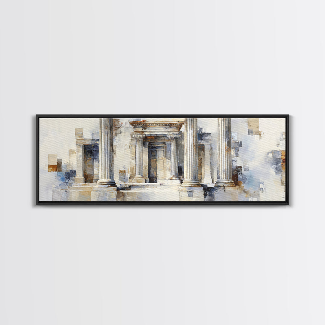 Marble Courthouse Column Study Without Building Scene Canvas Print, Law Office Art, Digital Prints, Office Decor, Counsel, LOA-3x1-67