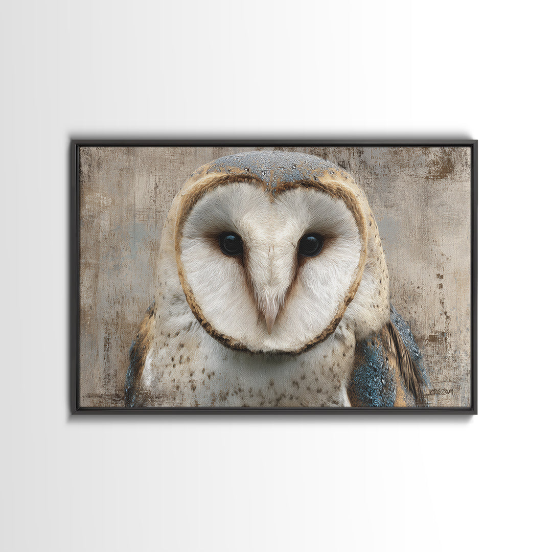 Owl Portrait Representing Wisdom Canvas Print, Law Office Art, Canvas Print, Office Decor, Fine Art, Counsel, Butterfly Art, LOA-3x2-21