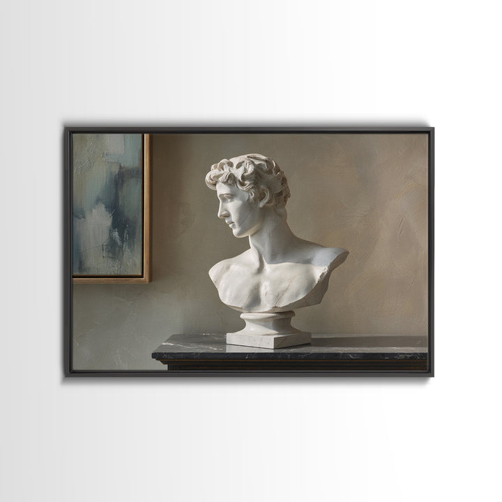 Classical Statue Bust Canvas Print, Law Office Art, Room Decor, Office Decor, Oil Painting, Counsel, Printable Art, LOA-3x2-4