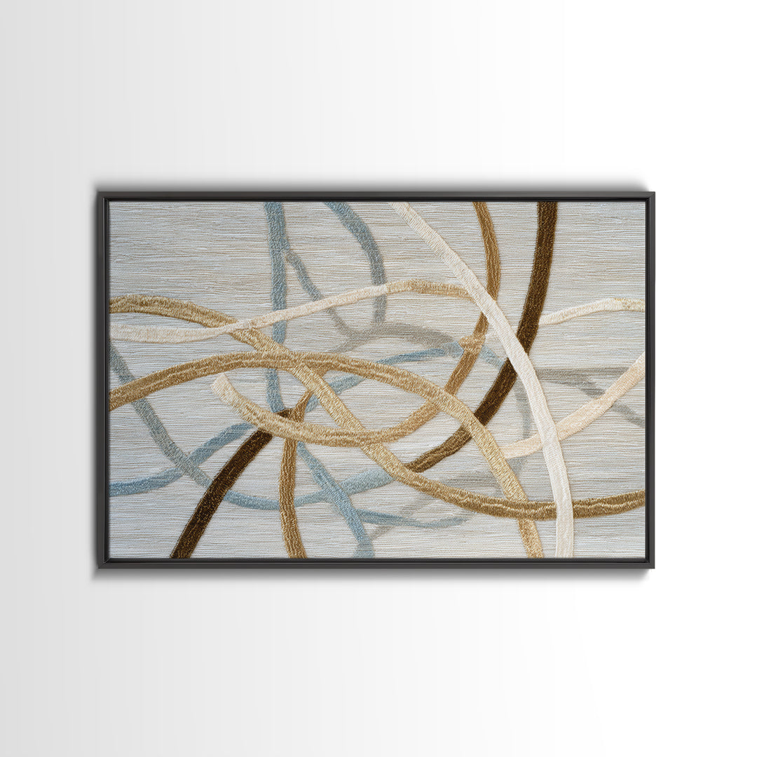 Gold Thread Knot Symbolizing Resolution Framed Canvas Print, Law Office Art, Office Wall Art, Office Decor, Fine Art, Counsel, LOA-3x2-46