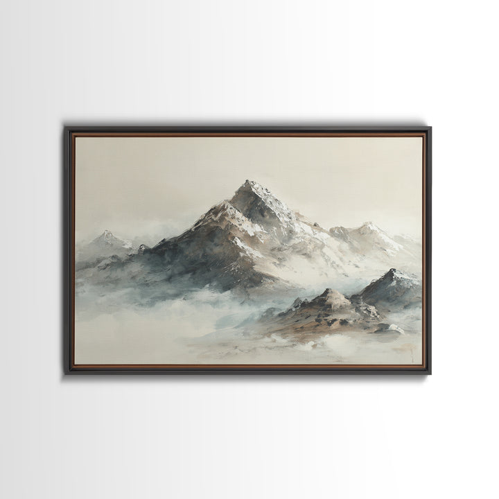 Ink Wash Mountain Symbolizing Stability Canvas Print, Law Office Art, Metal Wall Decor, Office Decor, Fine Art, Counsel, LOA-3x2-48
