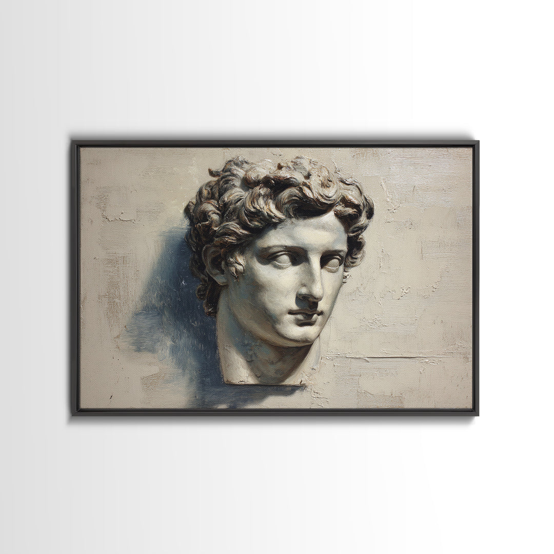 Classical Statue Bust Canvas Print, Law Office Art, Office, Office Decor, Abstract Art, Counsel, Butterfly Print, Lawyer, LOA-3x2-52