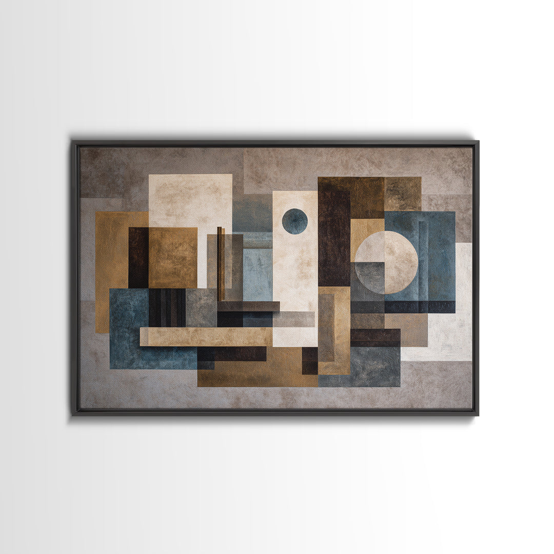 Balanced Geometric Forms Symbolizing Fairness Canvas Print, Law Office Art, Therapy Office Decor, Office Decor, Counsel, LOA-3x2-81