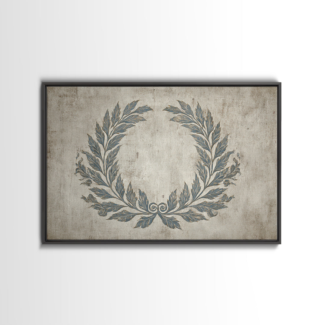 Roman Laurel Wreath Canvas Print, Law Office Art, Teen Girl Room Decor, Office Decor, Fine Art, Counsel, Luxury Decor, LOA-3x2-84