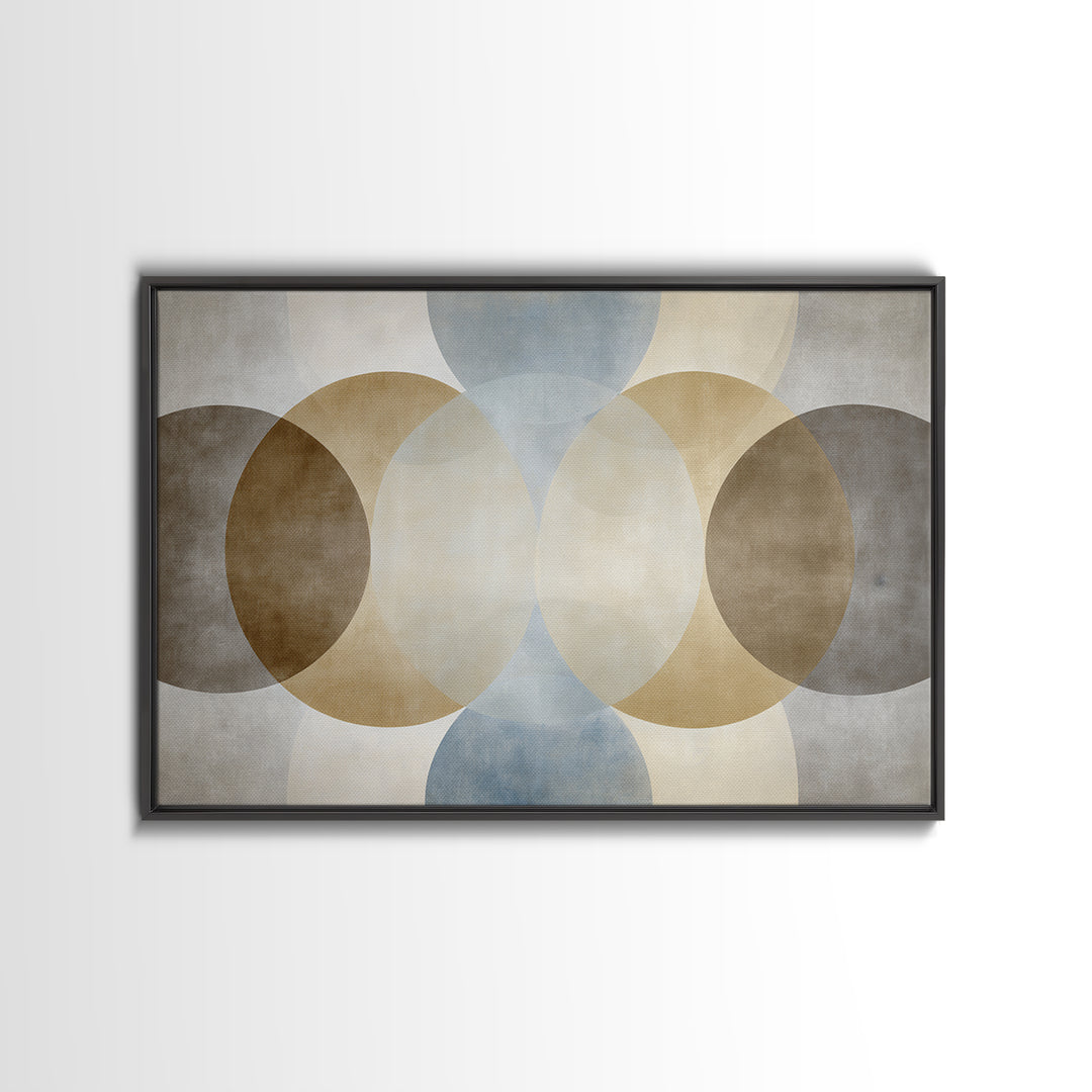 Balanced Geometric Forms Symbolizing Fairness Framed Canvas Print, Law Office Art, Office, Office Decor, Fine Art, Counsel, LOA-3x2-9