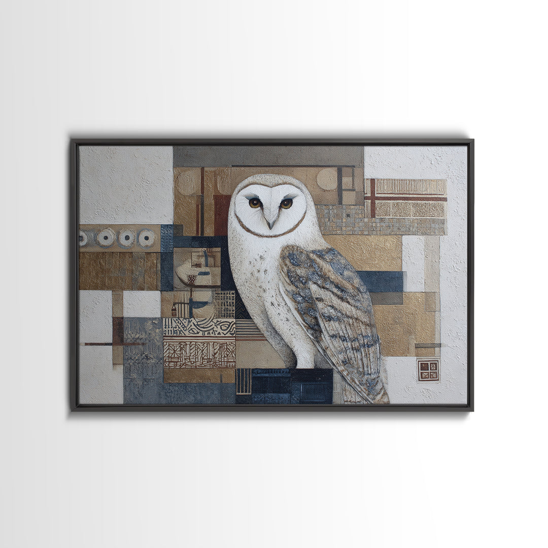 Owl Portrait Representing Wisdom Canvas Print, Law Office Art, Law, Office Decor, Counsel, Modern Decor, Fine Art Print, LOA-3x2-93