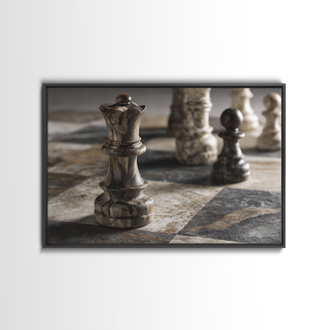 Single Chess King Canvas Print, Law Office Art, Bookish Wall Art, Office Decor, Fine Art, Counsel, Lawyer Office Decor, LOA-3x2-98