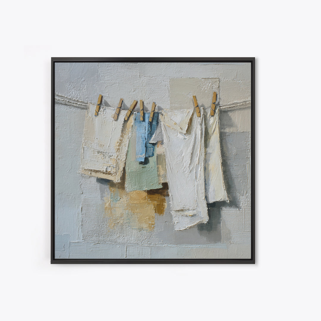 Linen Texture Abstract Canvas Print, Laundry Room Art, Custom Wall Art, Living Room Decor, Abstract Art, Clean, Modern Decor, LRA-1x1-60
