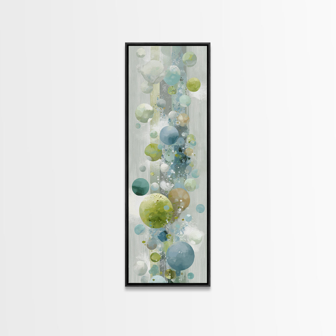 Abstract Suds and Bubbles Canvas Print, Laundry Room Art, Minimalist Wall Art, Living Room Decor, Abstract Art, Clean, LRA-1x3-10
