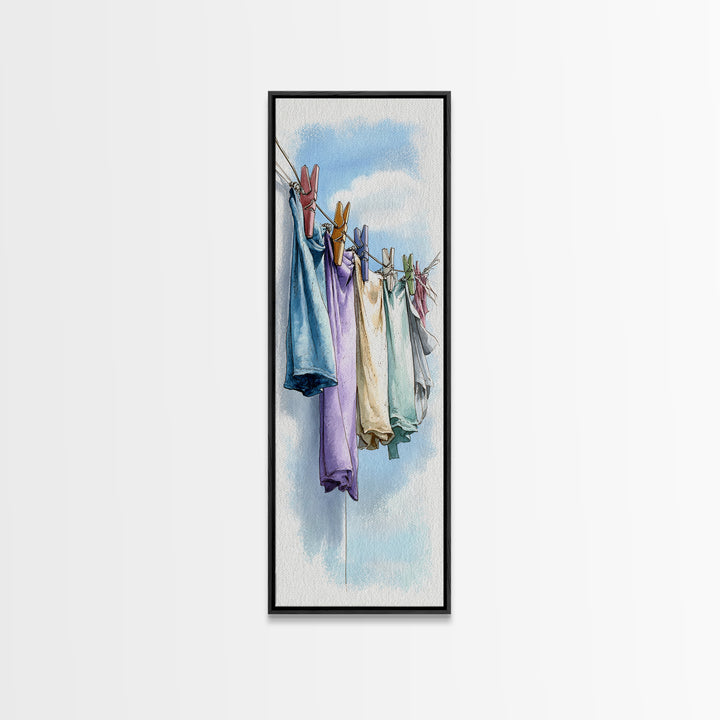 Washing Machine Icon Graphic Without Text Canvas Print, Laundry Room Art, Whimsical Art, Living Room Decor, Fine Art, Clean, LRA-1x3-22