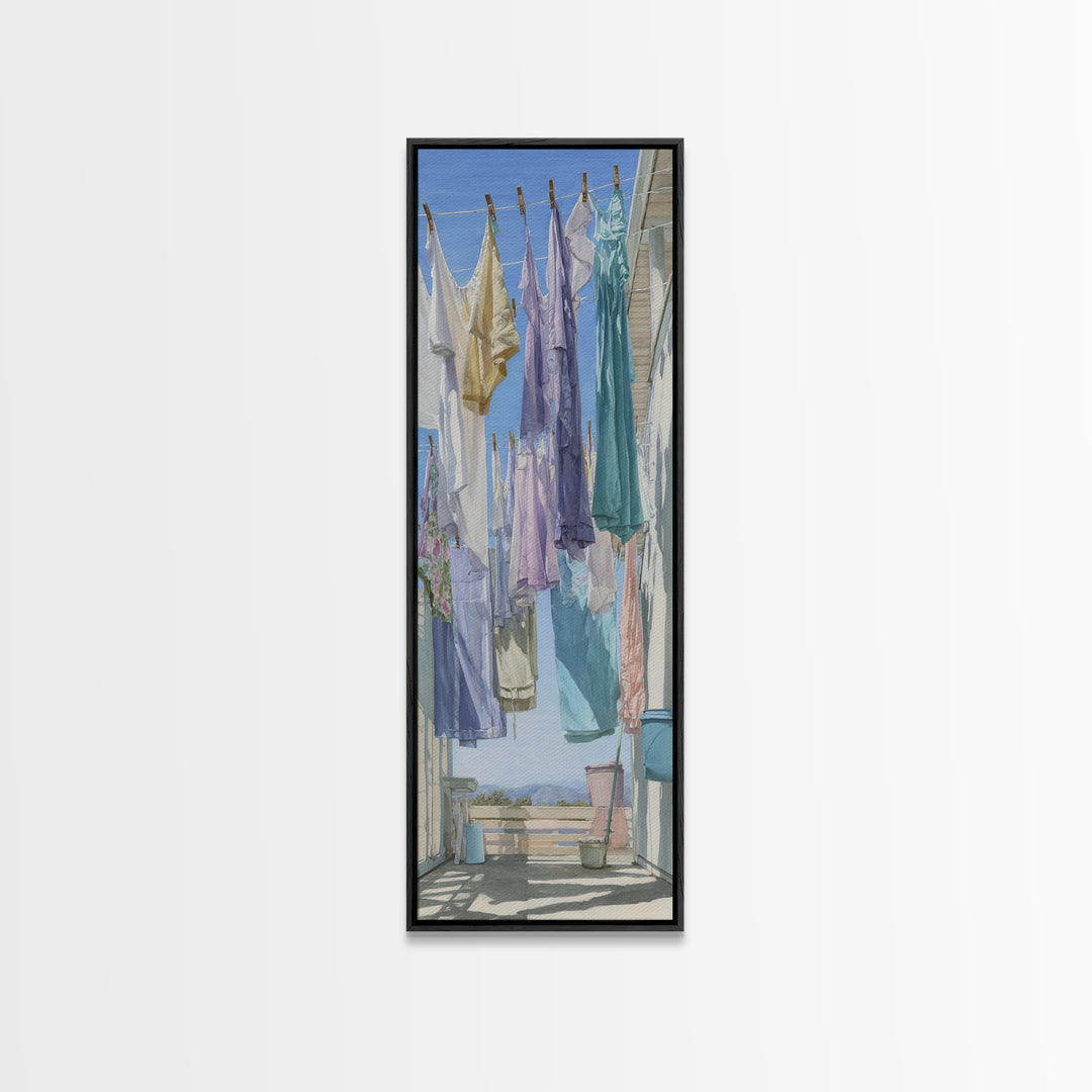 Fresh Air Meadow Landscape for Clean Mood Canvas Print, Laundry Room Art, Farmhouse Decor, Living Room Decor, Oil Painting, LRA-1x3-59