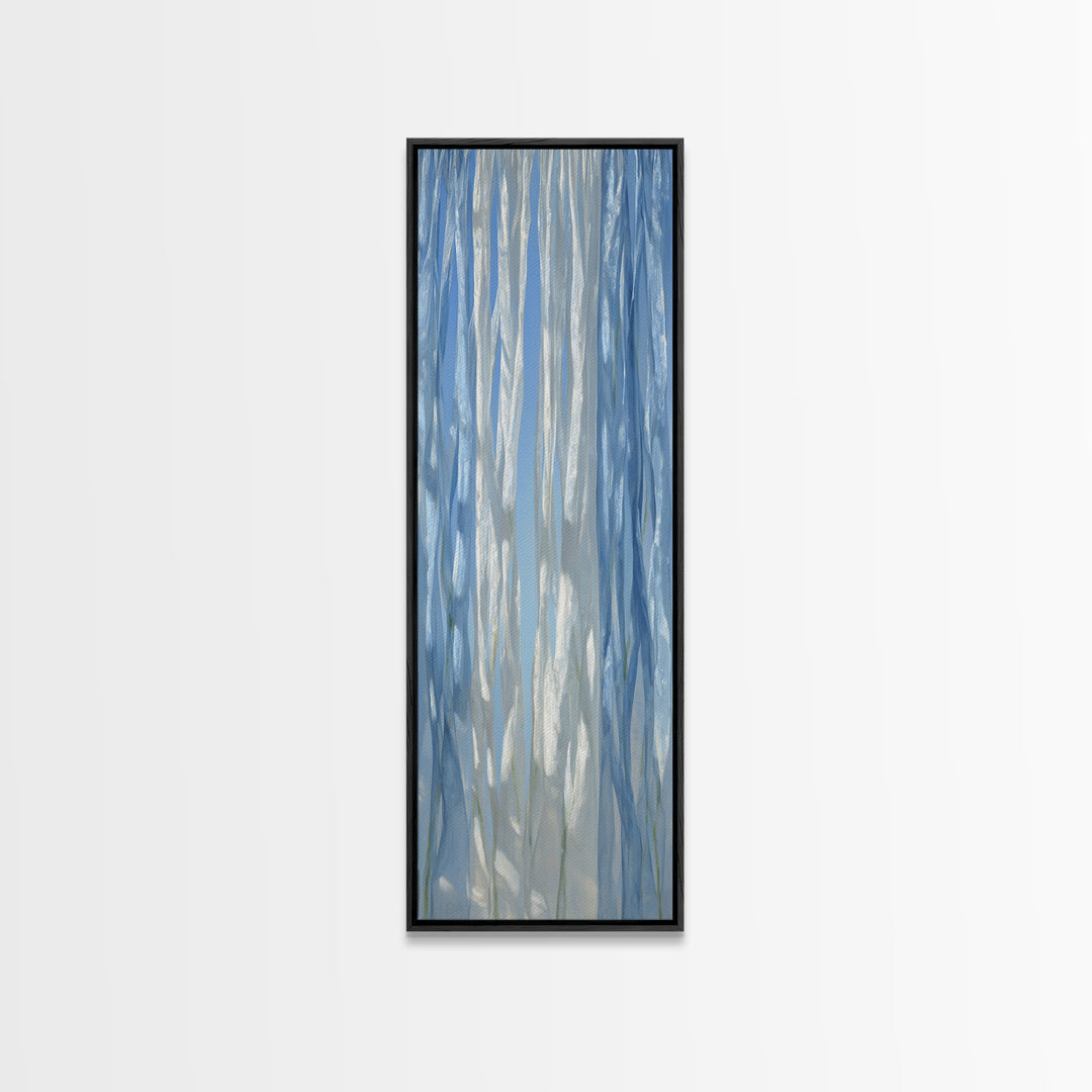 Clean Blue Water Ripple Abstraction Canvas Print, Laundry Room Art, Laundry Room Decor, Living Room Decor, Abstract Art, Clean, LRA-1x3-6