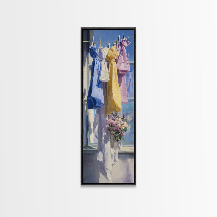 Lavender Sachet and Ribbon Still Life Canvas Print, Laundry Room Art, Art Print, Living Room Decor, Fine Art, Clean, Artwork, LRA-1x3-77