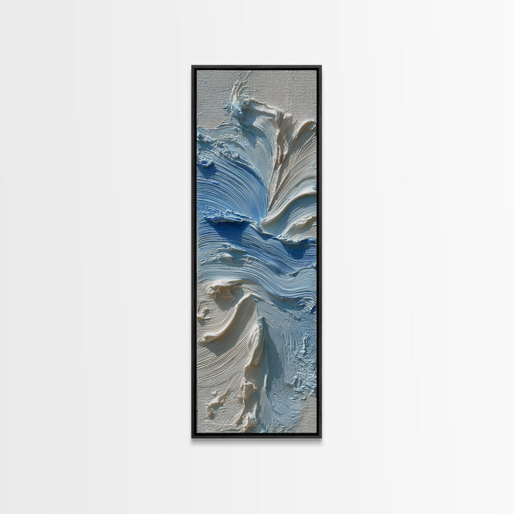 Clean Blue Water Ripple Abstraction Canvas Print, Laundry Room Art, Funny Poster, Living Room Decor, Abstract Art, Clean, LRA-1x3-78