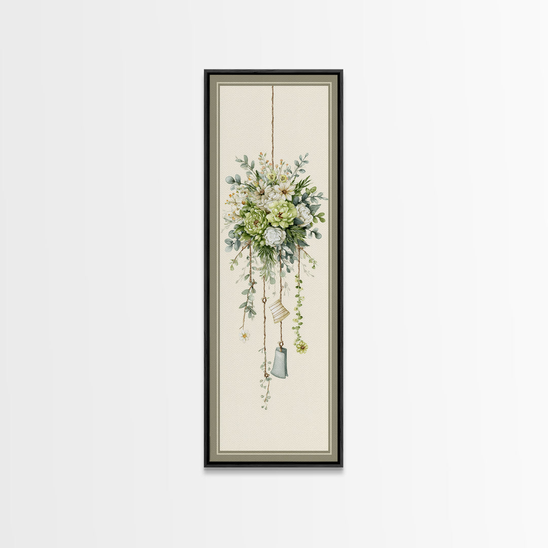 Farmhouse Laundry Sign Ornament Without Words Framed Canvas Print, Laundry Room Art, Retro Wall Art, Living Room Decor, Clean, LRA-1x3-79