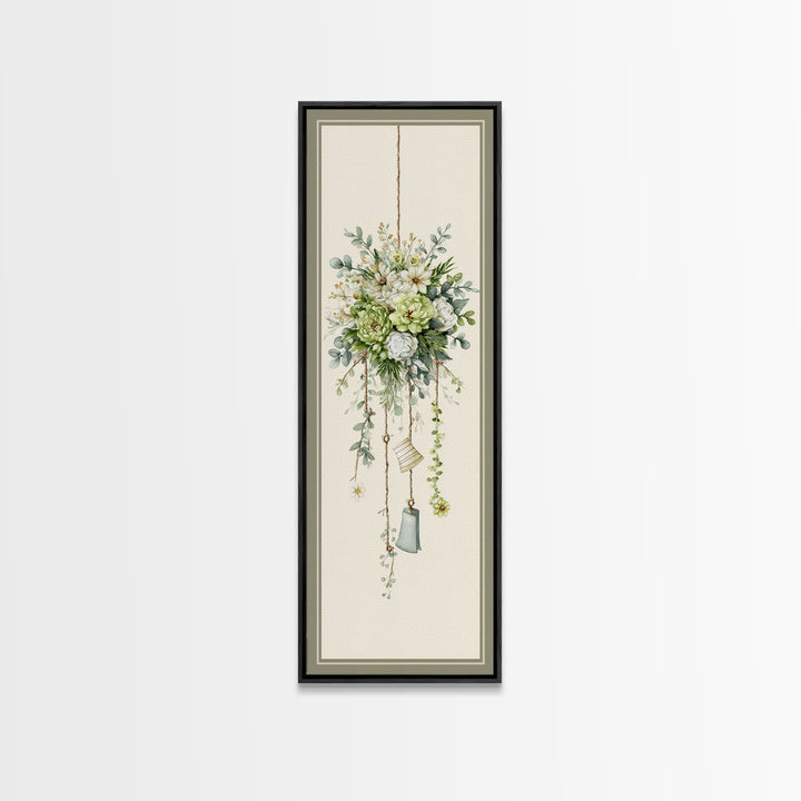 Farmhouse Laundry Sign Ornament Without Words Framed Canvas Print, Laundry Room Art, Retro Wall Art, Living Room Decor, Clean, LRA-1x3-79