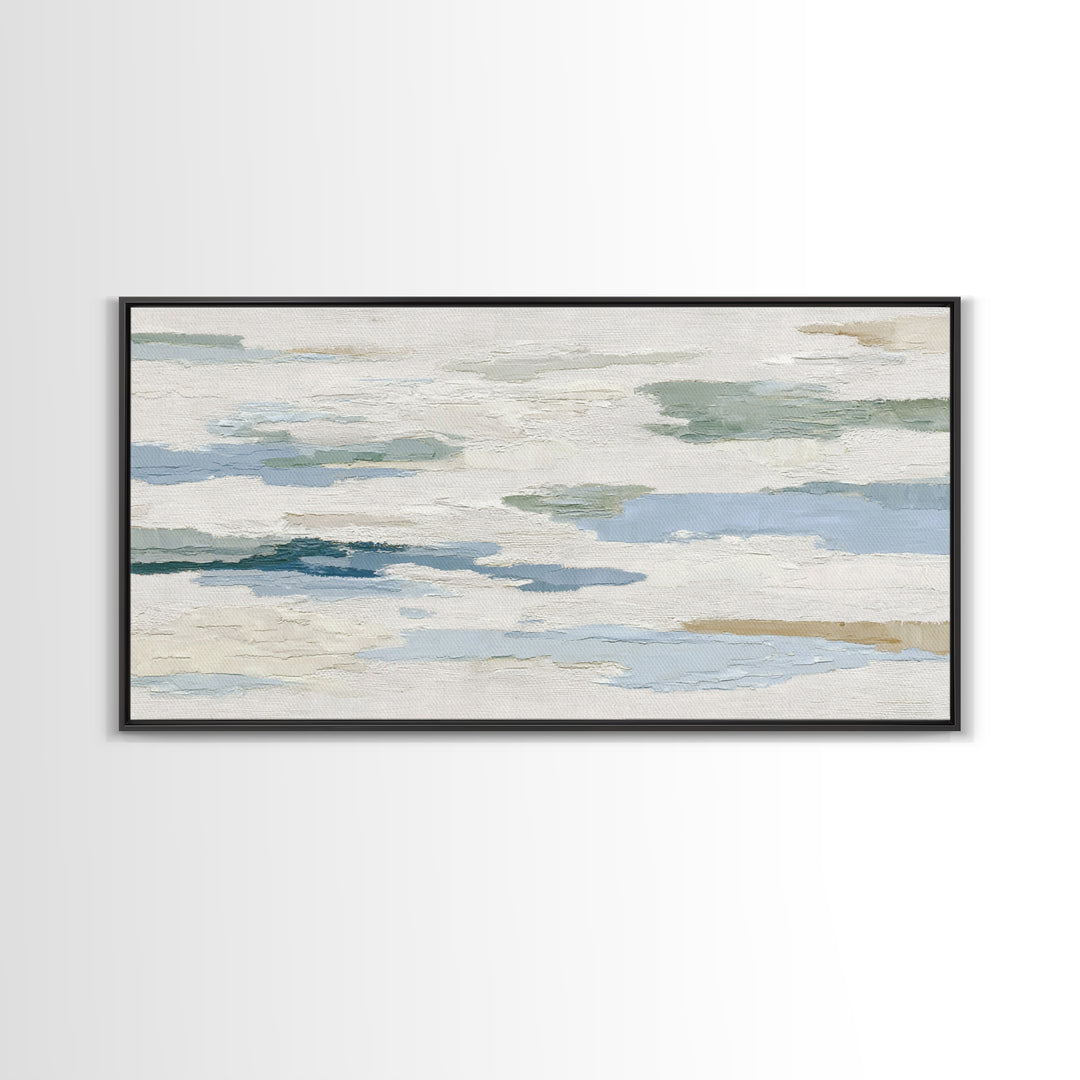 Linen Texture Abstract Canvas Print, Laundry Room Art, Living Room Decor, Abstract Art, Clean, Farmhouse Decor, LRA-2x1-32
