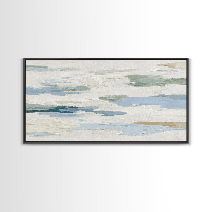 Linen Texture Abstract Canvas Print, Laundry Room Art, Living Room Decor, Abstract Art, Clean, Farmhouse Decor, LRA-2x1-32