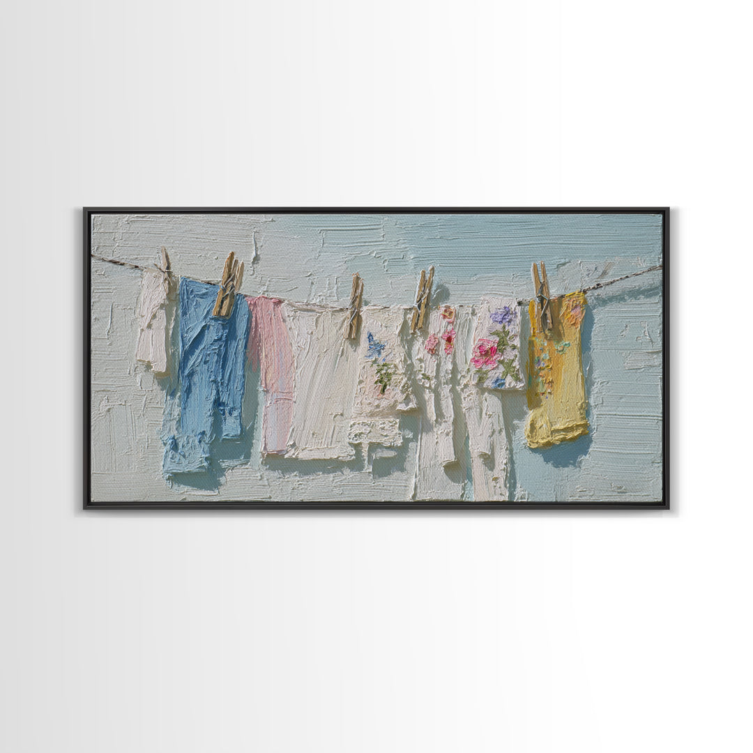 Linen Texture Abstract Framed Canvas Print, Laundry Room Art, Luxury Decor, Living Room Decor, Abstract Art, Clean, LRA-2x1-8