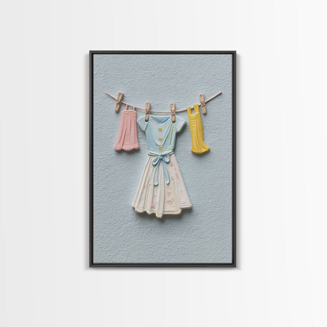 Farmhouse Laundry Sign Ornament Without Words Canvas Print, Laundry Room Art, Fine Art Print, Living Room Decor, Clean, LRA-2x3-27