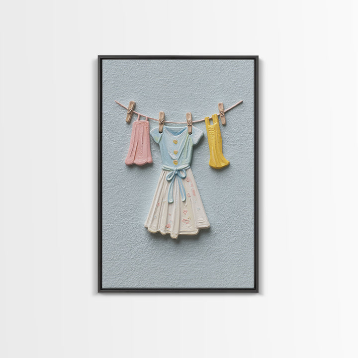 Farmhouse Laundry Sign Ornament Without Words Canvas Print, Laundry Room Art, Fine Art Print, Living Room Decor, Clean, LRA-2x3-27