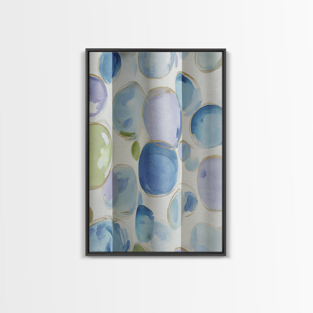 Soap Bubbles Rendered as Playful Abstract Circles Canvas Print, Laundry Room Art, Home Decor, Living Room Decor, Clean, LRA-2x3-38