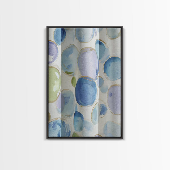 Soap Bubbles Rendered as Playful Abstract Circles Canvas Print, Laundry Room Art, Home Decor, Living Room Decor, Clean, LRA-2x3-38