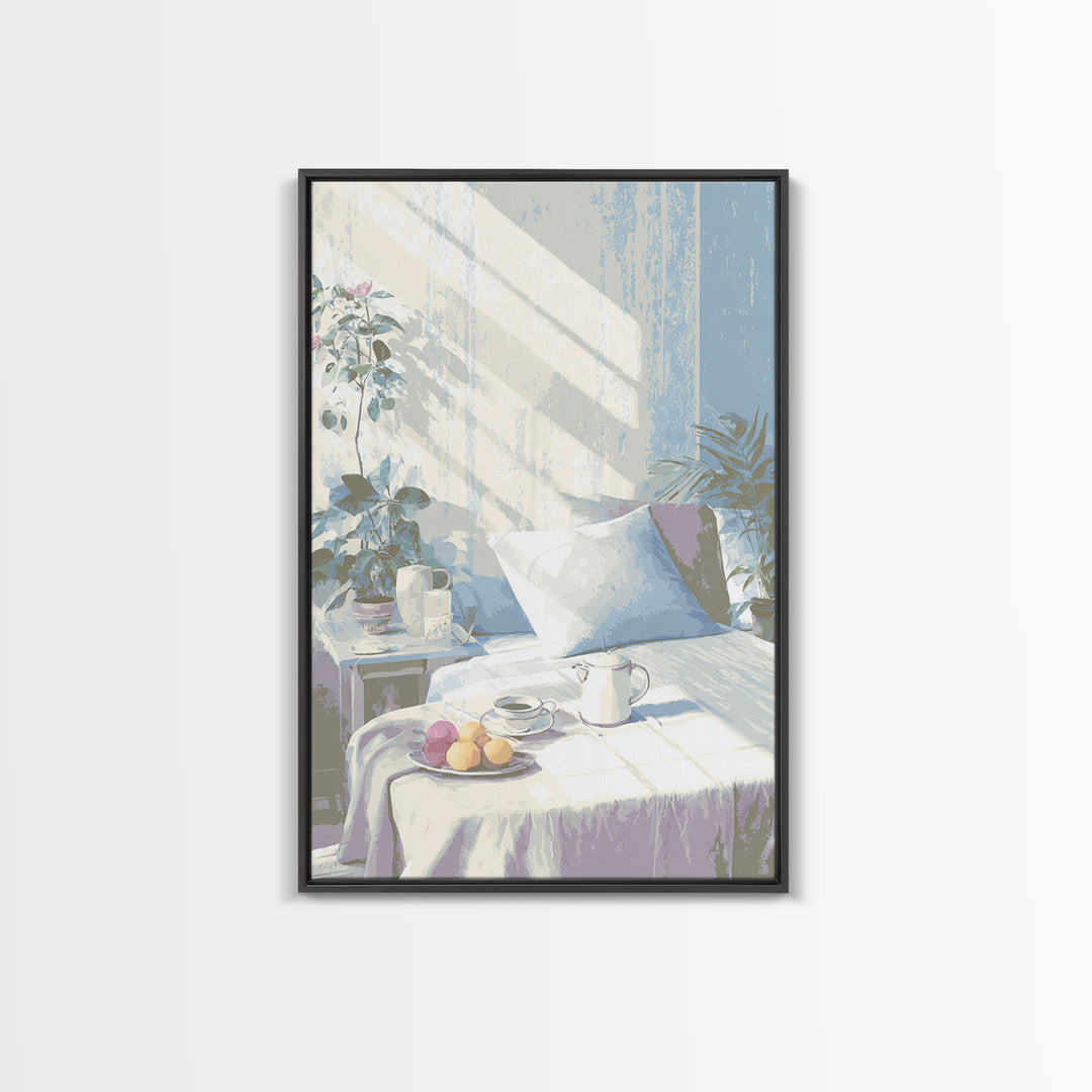 Retro Iron Illustration Framed Canvas Print, Laundry Room Art, Printable Wall Art, Living Room Decor, Abstract Art, Clean, LRA-2x3-41