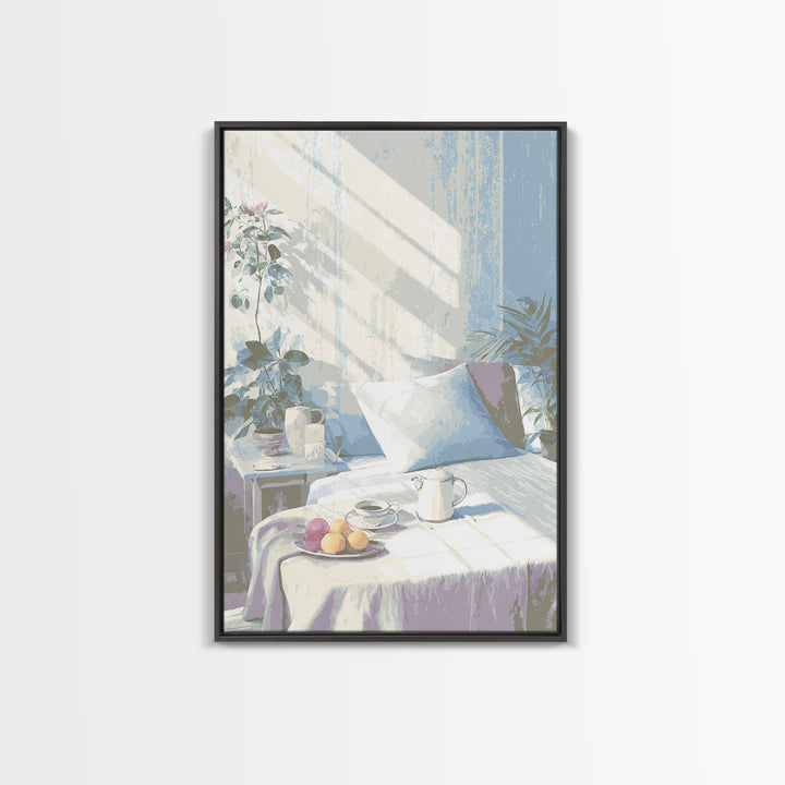 Retro Iron Illustration Framed Canvas Print, Laundry Room Art, Printable Wall Art, Living Room Decor, Abstract Art, Clean, LRA-2x3-41