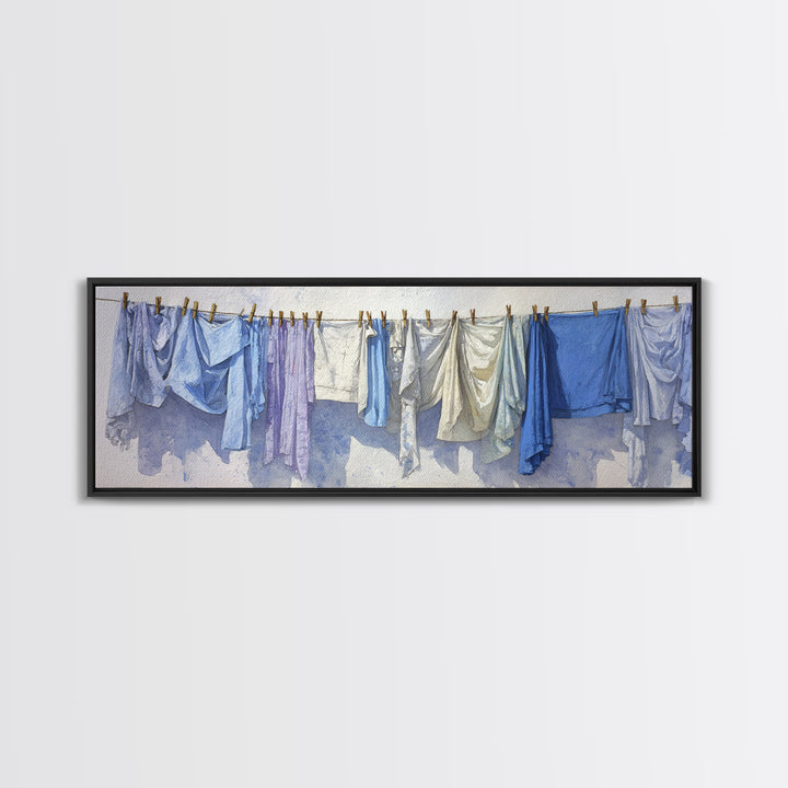 Linen Texture Abstract Canvas Print, Laundry Room Art, Modern Decor, Living Room Decor, Fine Art, Clean, Wall Decor, Painting, LRA-3x1-100