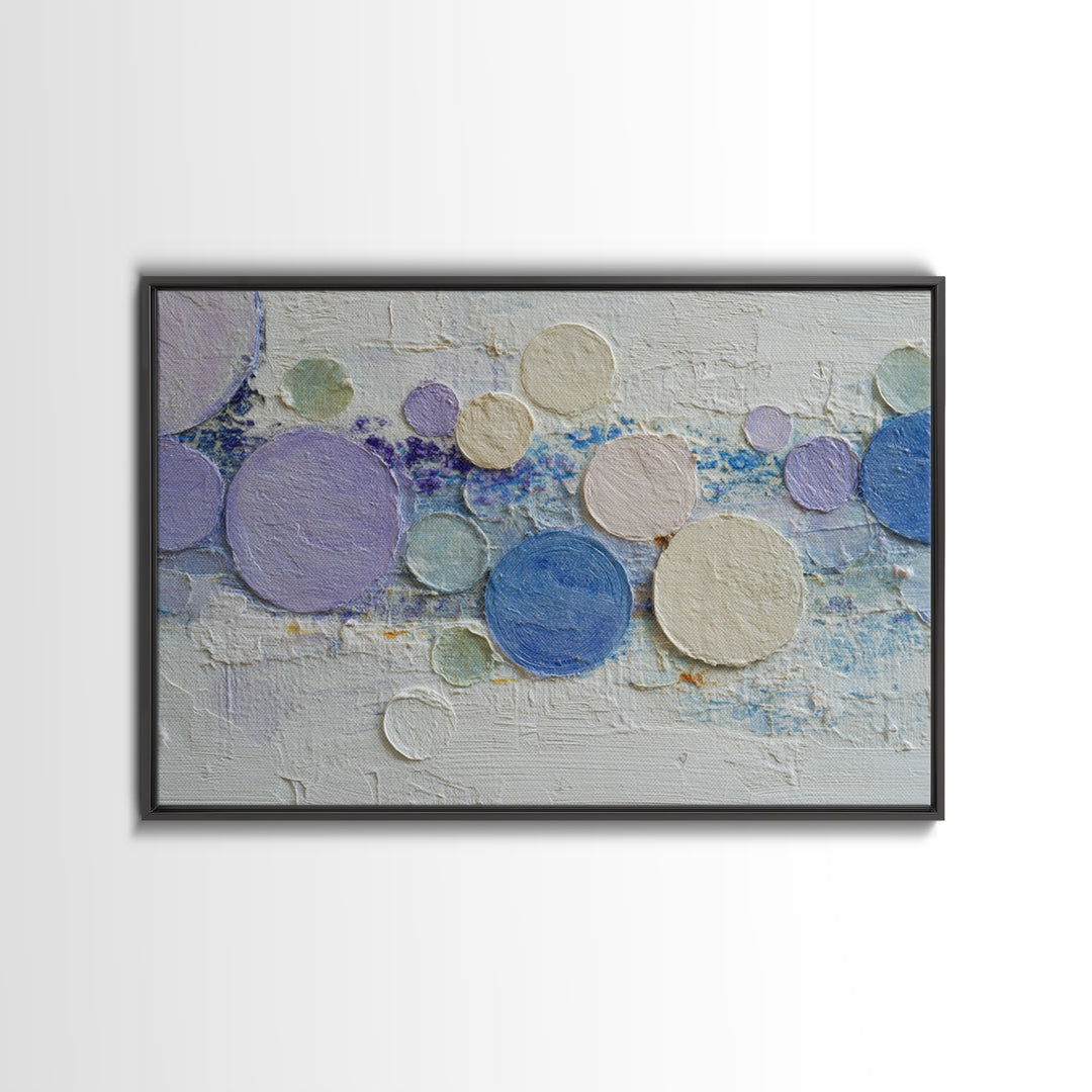 Soap Bubbles Rendered as Playful Abstract Circles Canvas Print, Laundry Room Art, Farmhouse Decor, Living Room Decor, Clean, LRA-3x2-10
