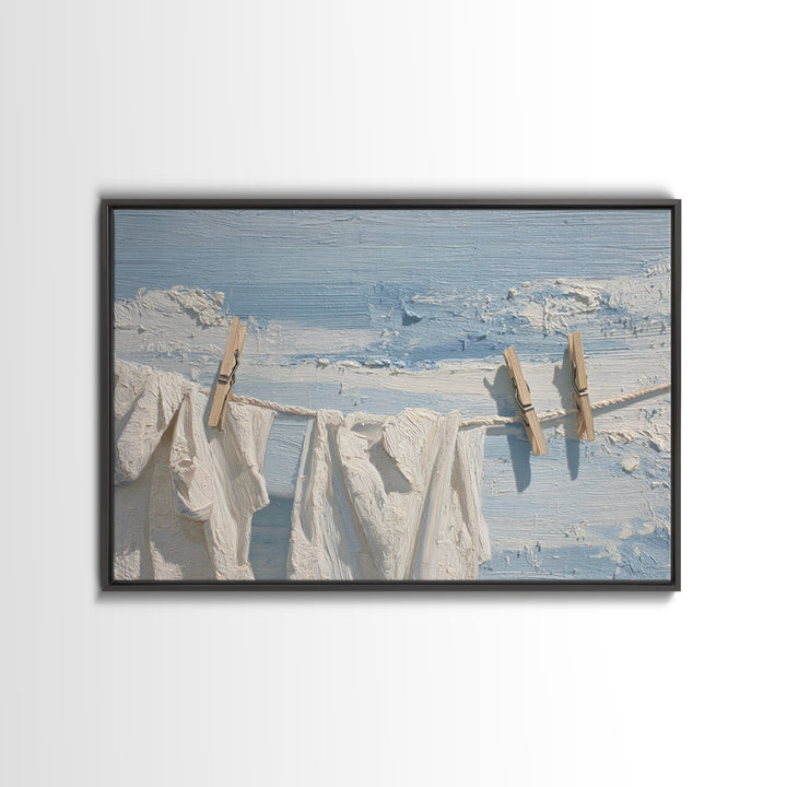 Clean Blue Water Ripple Abstraction Canvas Print, Laundry Room Art, New Home Gift, Living Room Decor, Abstract Art, Clean, LRA-3x2-22