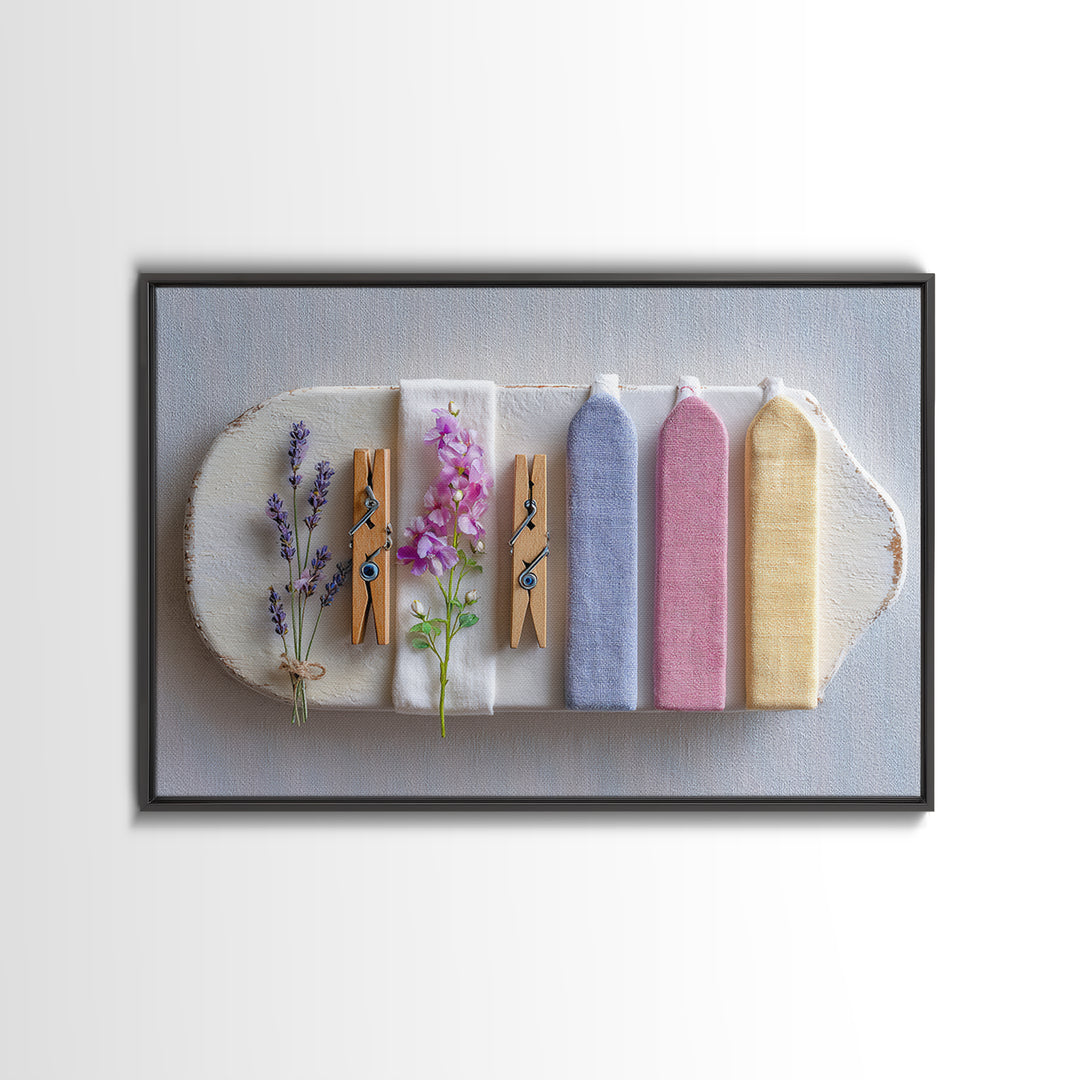 Ironing Board Still Life Canvas Print, Laundry Room Art, Retro Wall Art, Living Room Decor, Fine Art, Clean, Digital Art Print, LRA-3x2-52