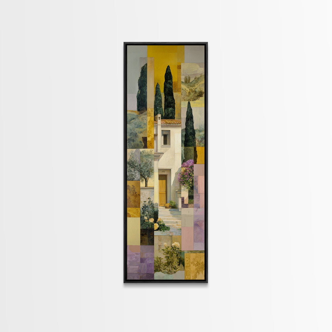 Olive Grove under Pale Morning Light Canvas Print, Mediterranean Art, Wall Decor, Living Room Decor, Fine Art, Azure, MAR-1x3-77