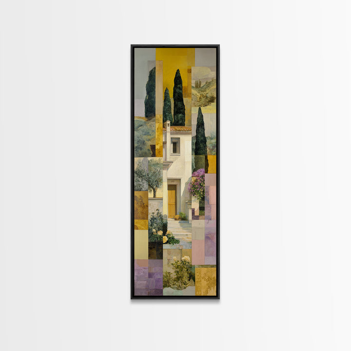 Olive Grove under Pale Morning Light Canvas Print, Mediterranean Art, Wall Decor, Living Room Decor, Fine Art, Azure, MAR-1x3-77
