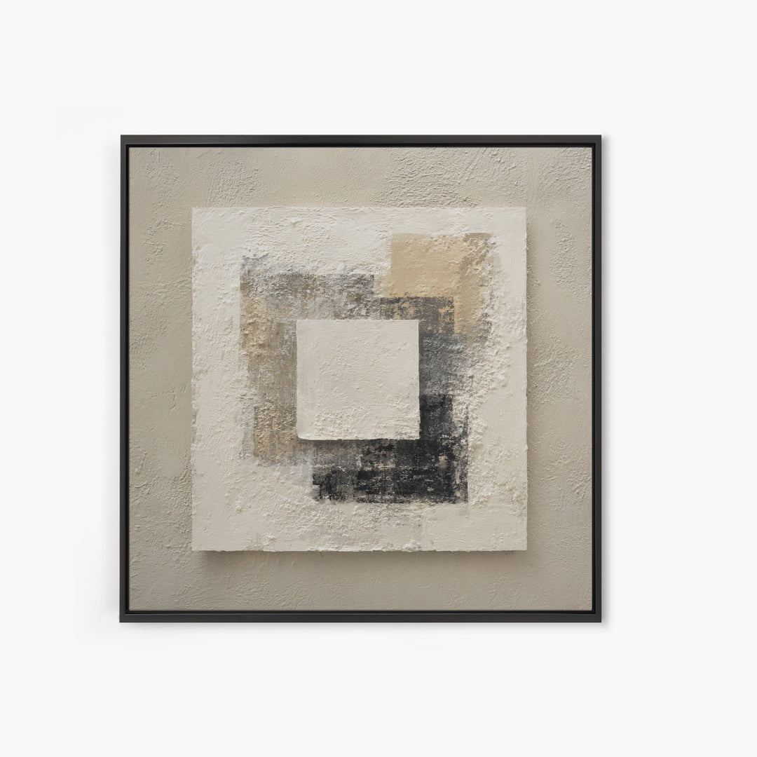 Minimal Stone Shapes Framed Canvas Print, Master Bedroom, Above Bed Decor, Bedroom Decor, Abstract Art, Sanctuary, MAS-1x1-16