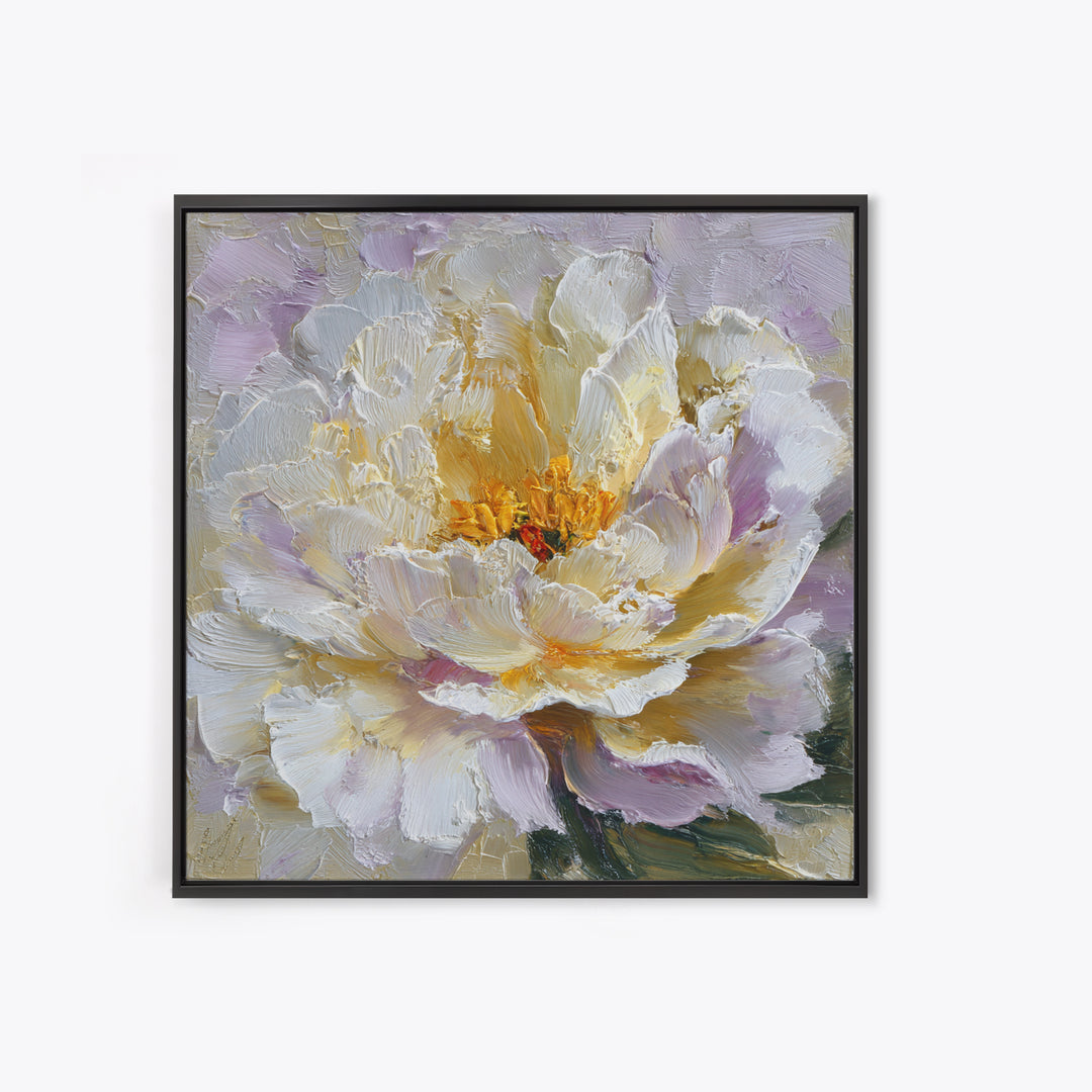 Romantic Neutral Peony Closeup Framed Canvas Print, Master Bedroom, Wall Art Bedroom, Bedroom Decor, Fine Art, Sanctuary, MAS-1x1-2