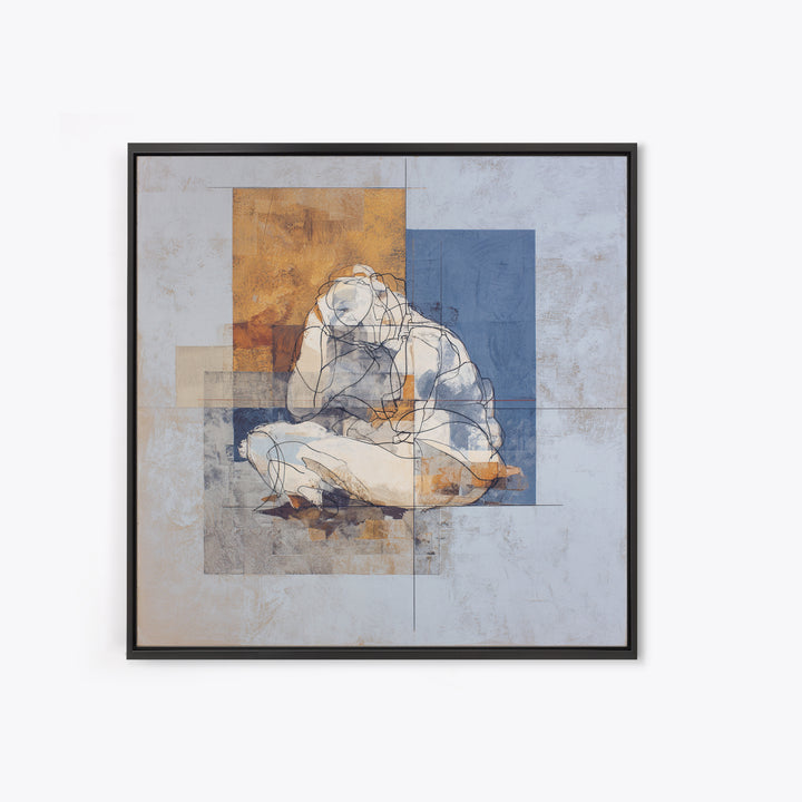 Classical Reclining Figure Implied Through Line Art Canvas Print, Master Bedroom, Wall Decor Bedroom, Bedroom Decor, Sanctuary, MAS-1x1-22