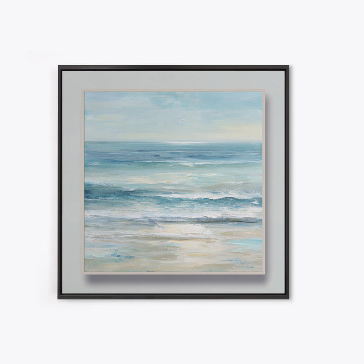 Elegant Moonlit Ocean Horizon Canvas Print, Master Bedroom, Room Decor, Bedroom Decor, Fine Art, Sanctuary, Wall Decal, MAS-1x1-25