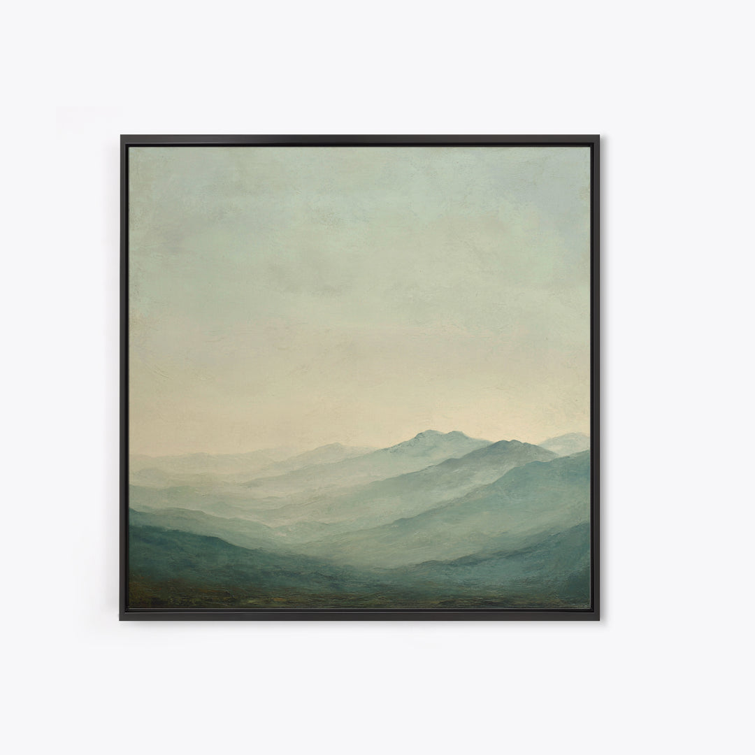 Soft Mountain Ridge Framed Canvas Print, Master Bedroom, Boho Decor, Bedroom Decor, Fine Art, Sanctuary, Wall Art Prints, MAS-1x1-37