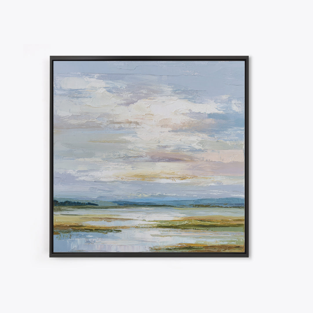 Blush and Taupe Cloudscape Canvas Print, Master Bedroom, Over Bed Wall Art, Bedroom Decor, Oil Painting, Sanctuary, MAS-1x1-54