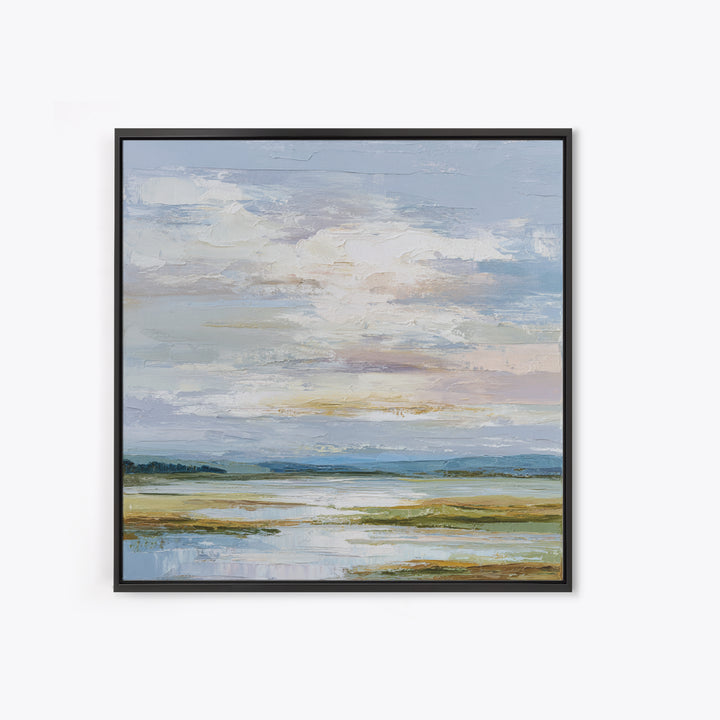 Blush and Taupe Cloudscape Canvas Print, Master Bedroom, Over Bed Wall Art, Bedroom Decor, Oil Painting, Sanctuary, MAS-1x1-54