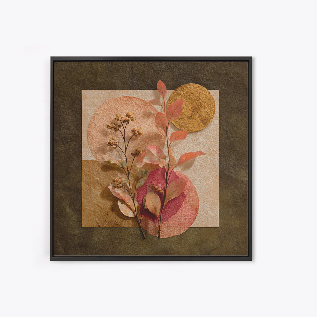 Dreamy Celestial Moon and Botanical Composition Canvas Print, Master Bedroom, Gallery Decor, Bedroom Decor, Fine Art, Sanctuary, MAS-1x1-59