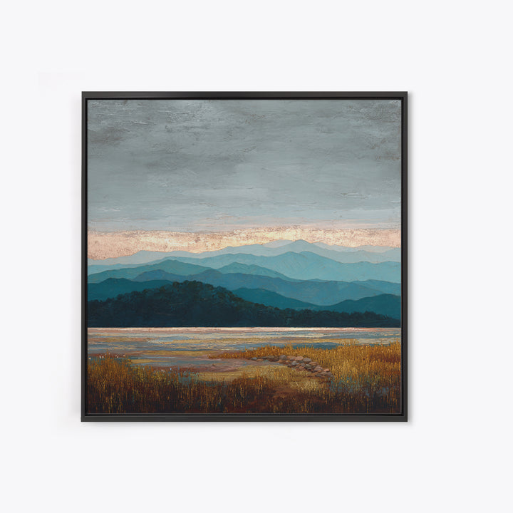 Soft Mountain Ridge Framed Canvas Print, Master Bedroom, Boho Decor, Bedroom Decor, Fine Art, Sanctuary, Wall Art Prints, MAS-1x1-61