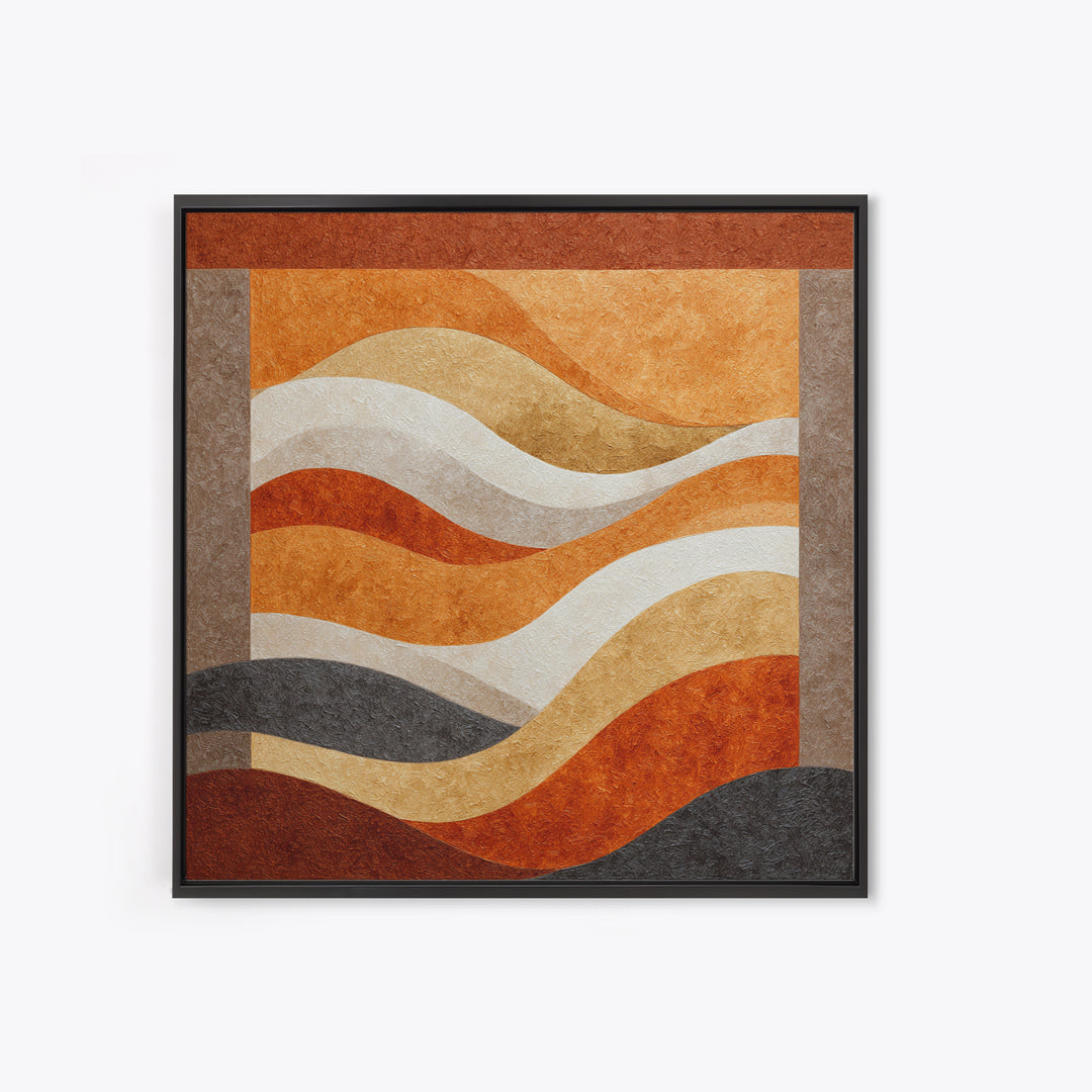Abstract Wave Forms Framed Canvas Print, Master Bedroom, Wall Art Bedroom, Bedroom Decor, Sanctuary, Statement Artwork, MAS-1x1-68