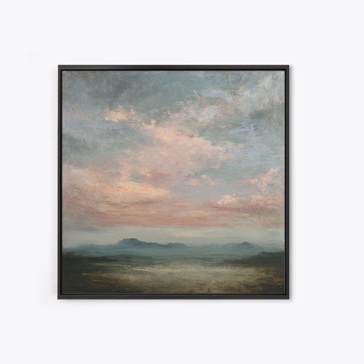 Blush and Taupe Cloudscape Framed Canvas Print, Master Bedroom, Statement Artwork, Bedroom Decor, Fine Art, Sanctuary, MAS-1x1-78