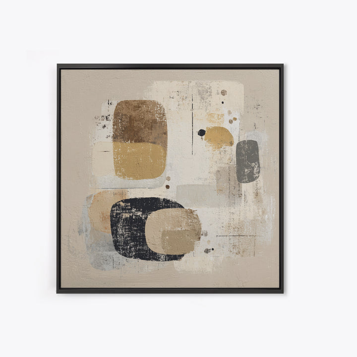 Minimal Stone Shapes Framed Canvas Print, Master Bedroom, Minimalist Decor, Bedroom Decor, Fine Art, Sanctuary, Farmhouse Decor, MAS-1x1-88